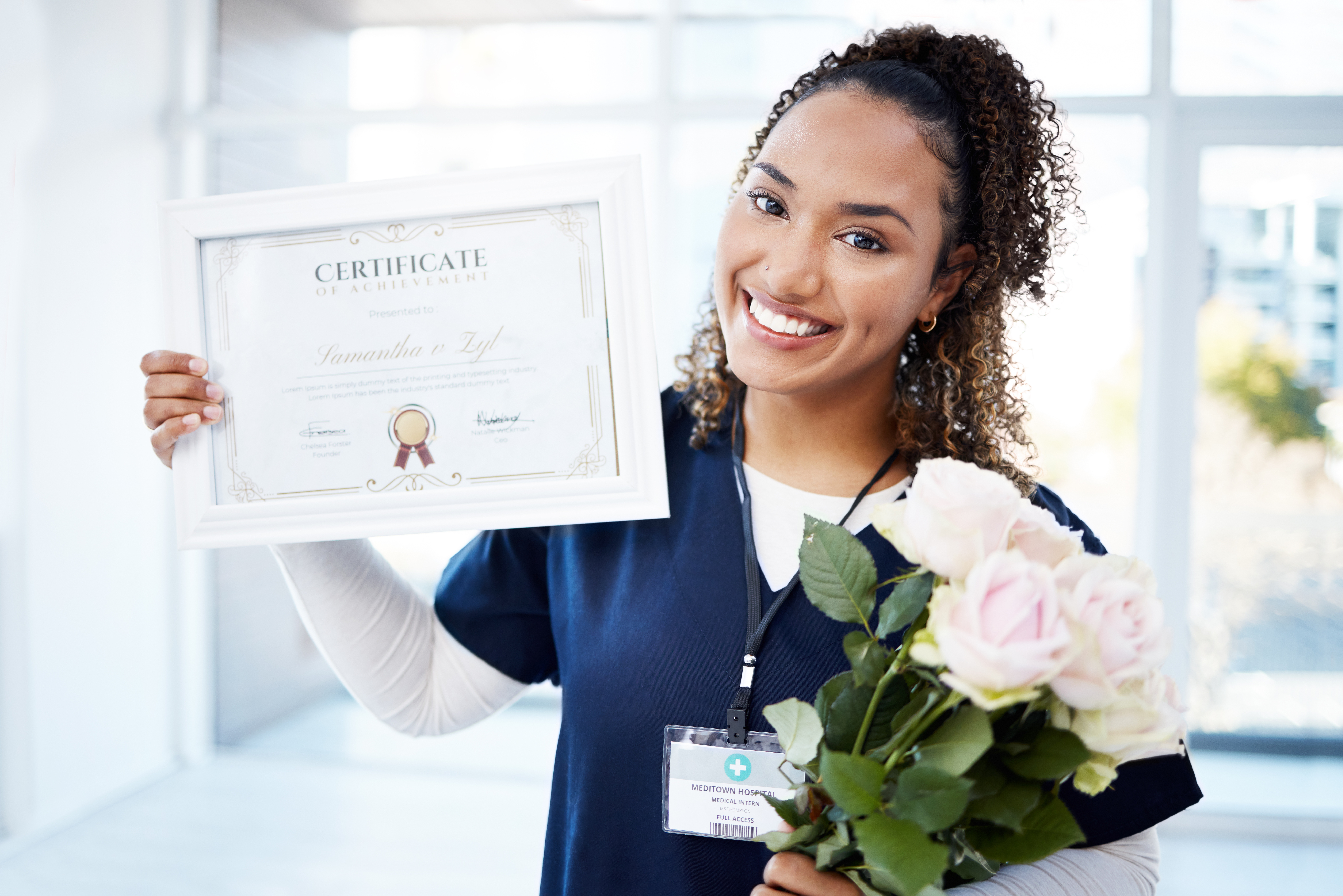 Med student receiving NCLEX certification